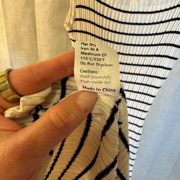 Commense Ribbed Striped Knit Midi Dress – Size S - Picture 9 of 10
